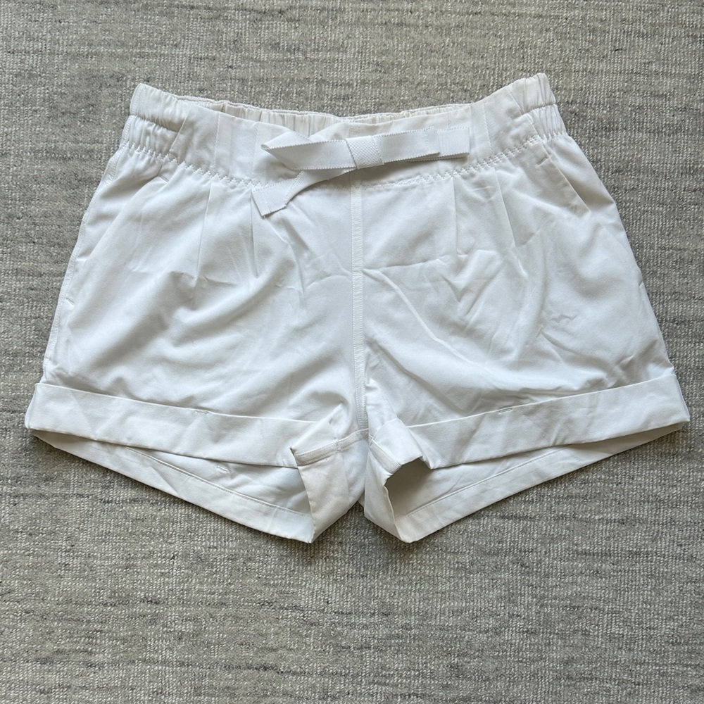 Lululemon Athletica Cream High Waist Shorts